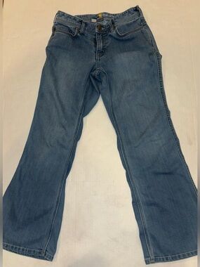 Women’s Carhartt Boot Cut Jeans in Medium Blue